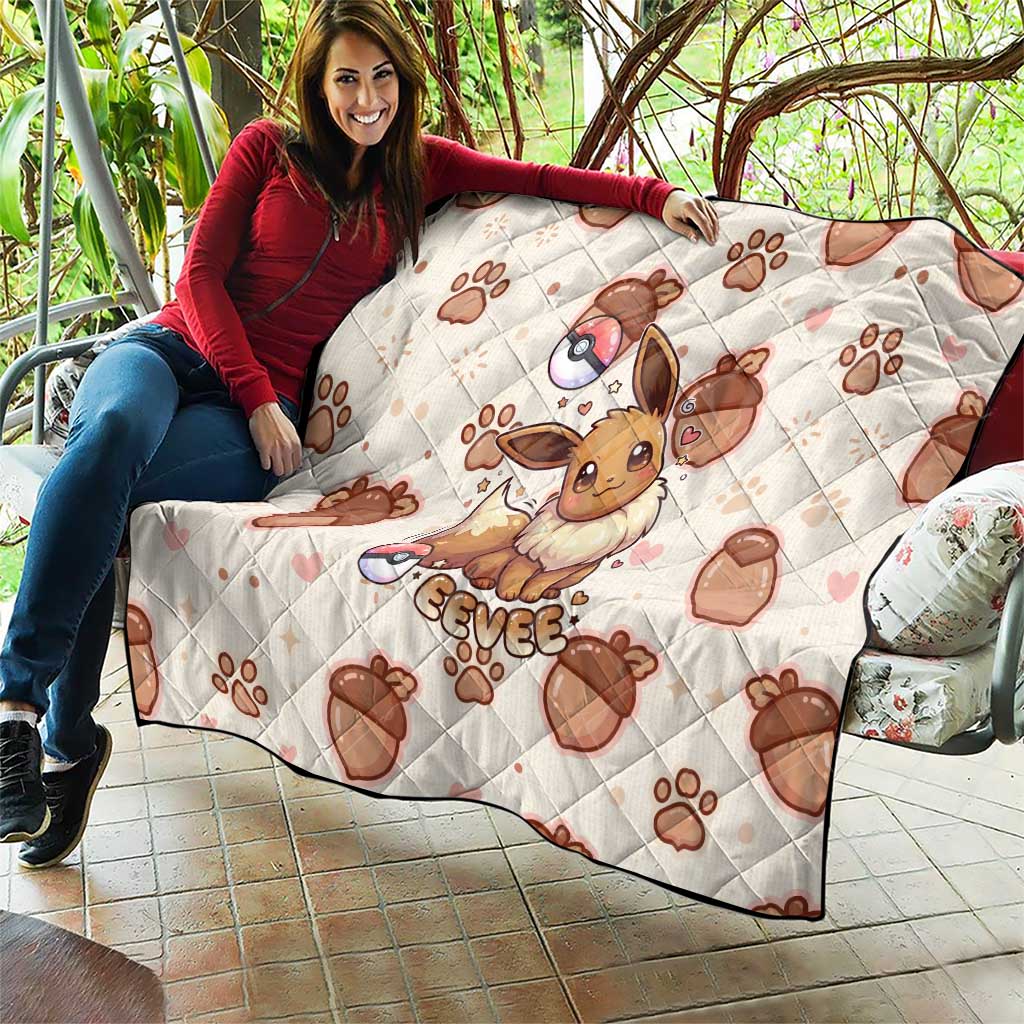 Eevee Quilt Cozy Autumn Acorn Art