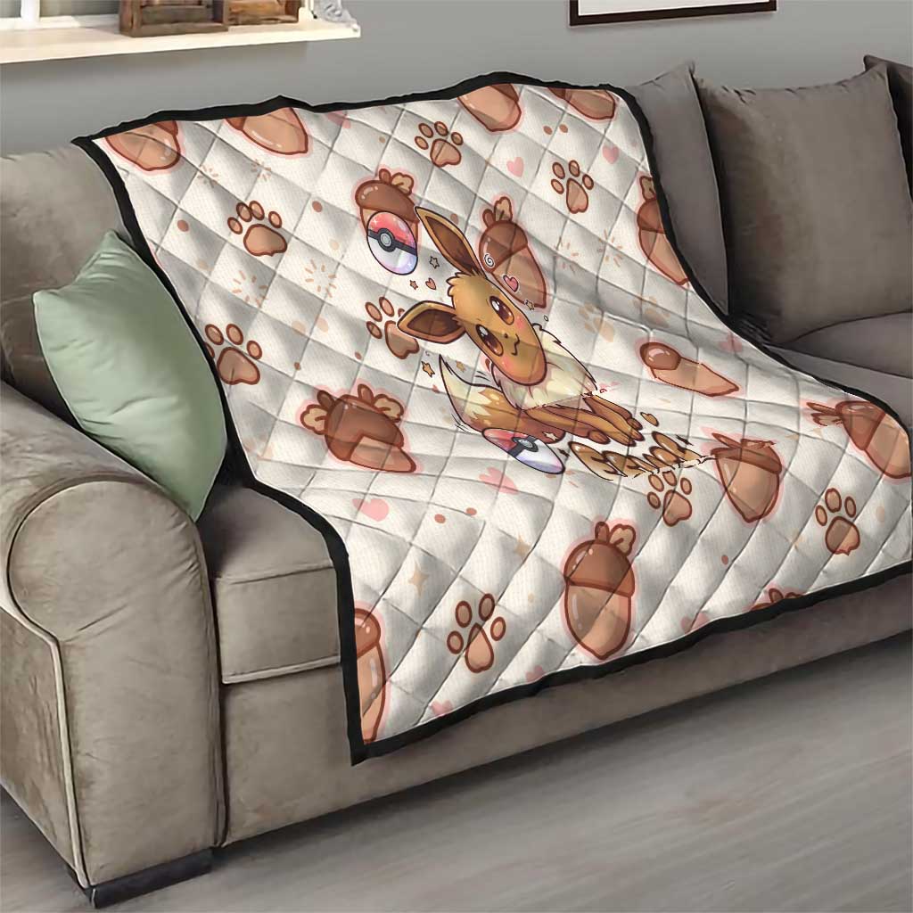 Eevee Quilt Cozy Autumn Acorn Art