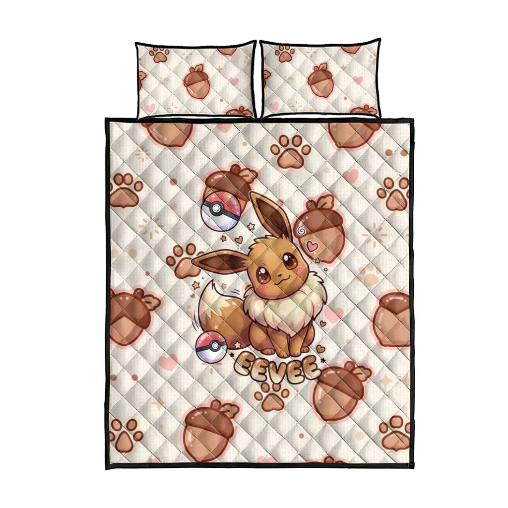 Eevee Quilt Bed Set Cozy Autumn Acorn Art