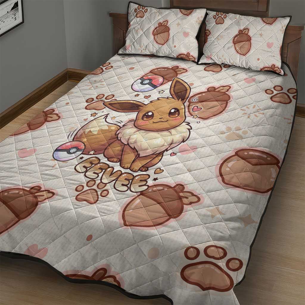 Eevee Quilt Bed Set Cozy Autumn Acorn Art