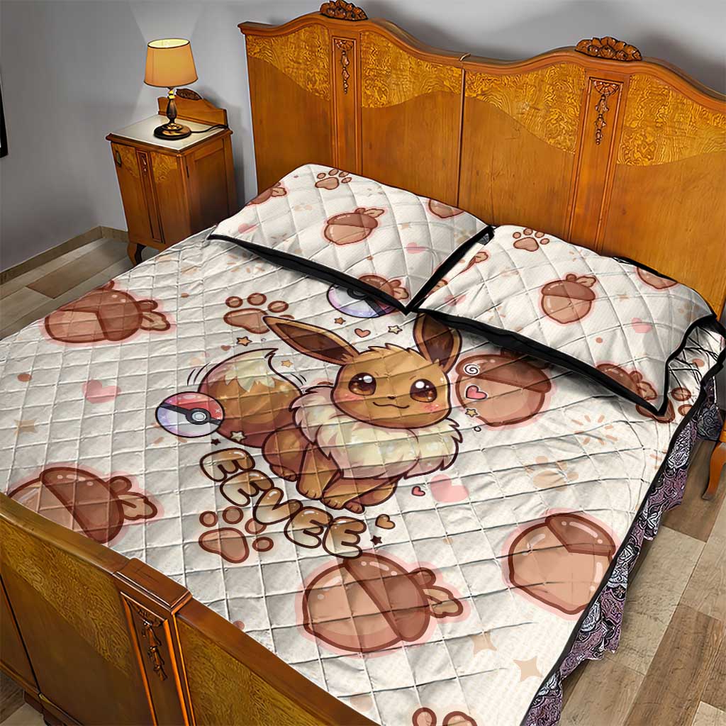 Eevee Quilt Bed Set Cozy Autumn Acorn Art