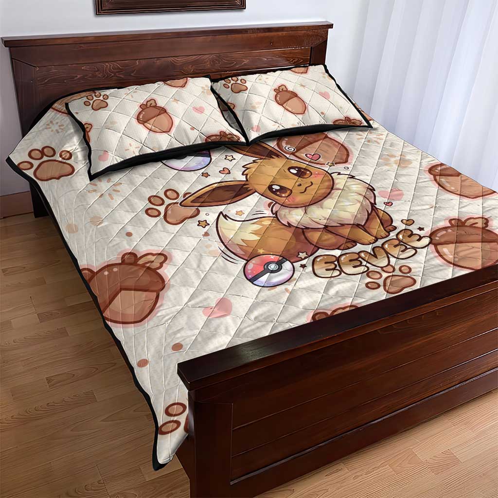 Eevee Quilt Bed Set Cozy Autumn Acorn Art