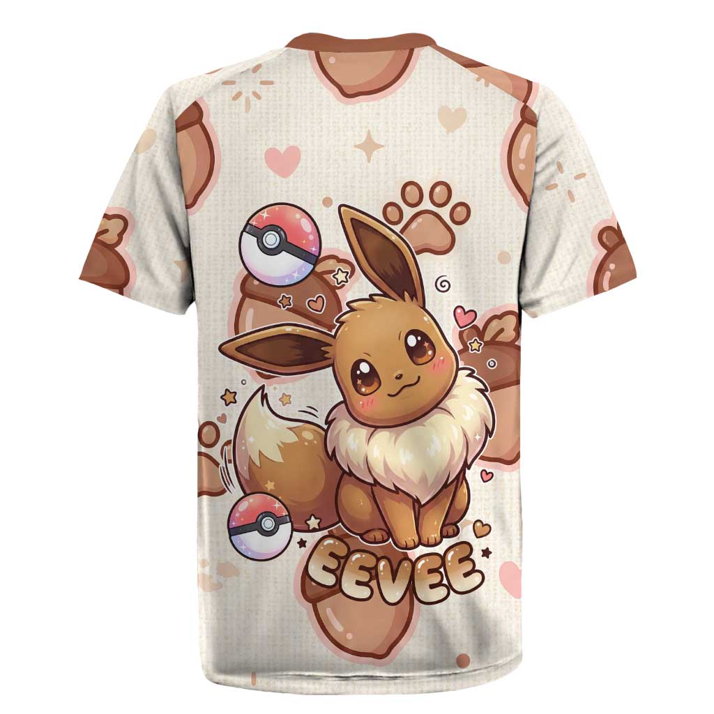 Eevee Rugby Jersey Cozy Autumn Acorn Art