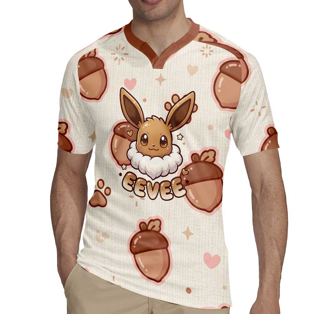 Eevee Rugby Jersey Cozy Autumn Acorn Art