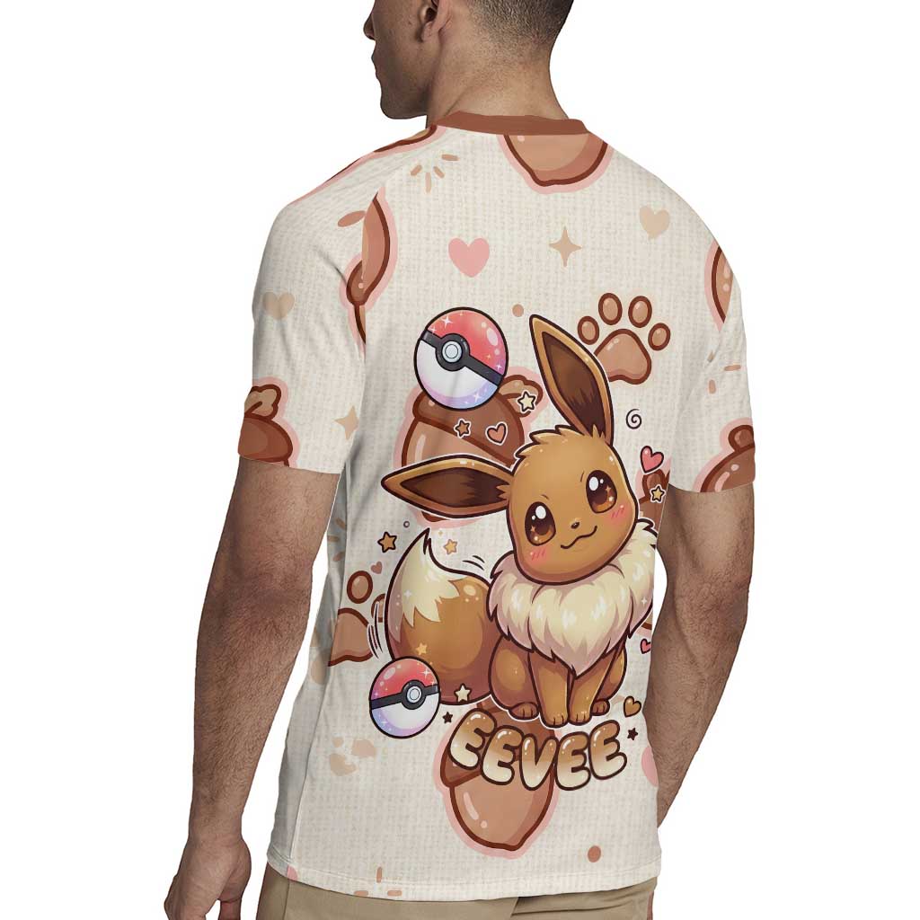 Eevee Rugby Jersey Cozy Autumn Acorn Art