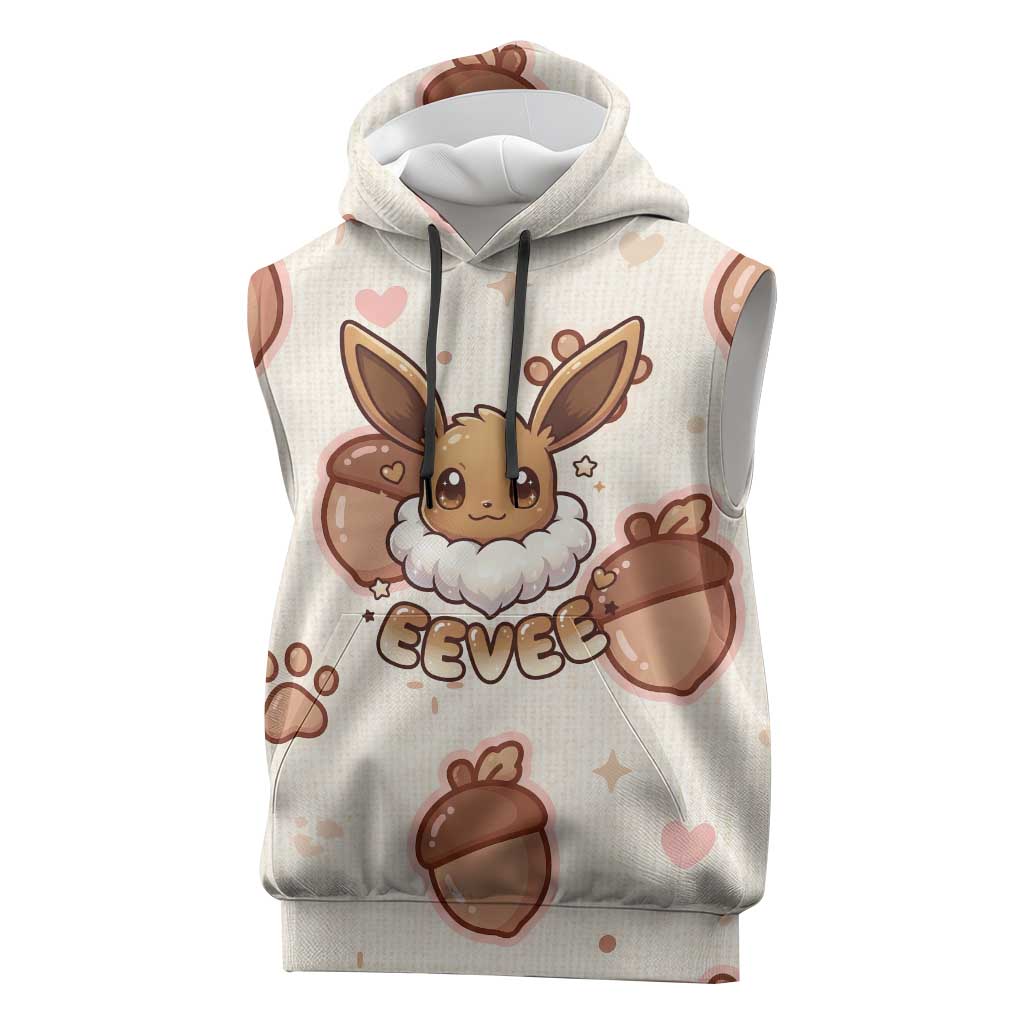 Eevee Sleeveless Hoodie Cozy Autumn Acorn Art