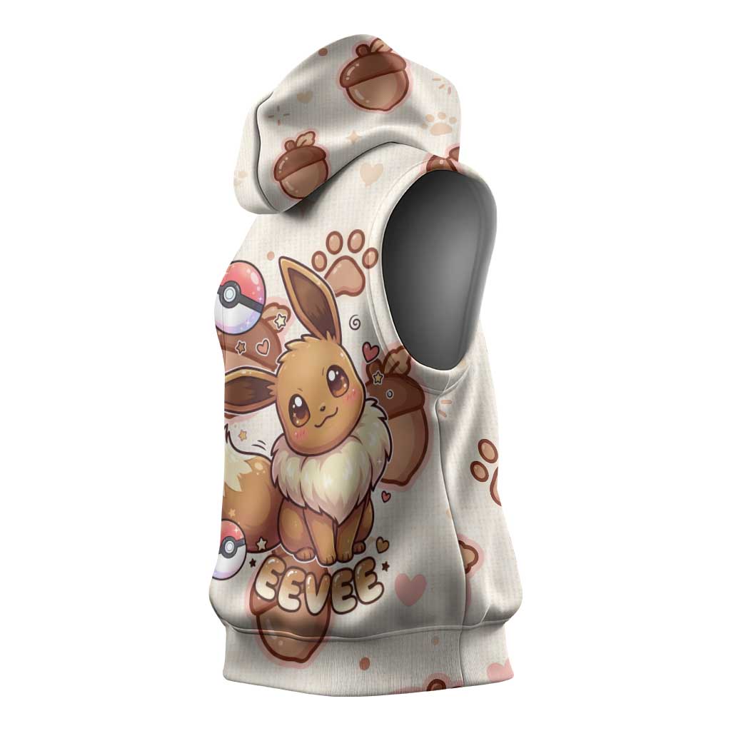 Eevee Sleeveless Hoodie Cozy Autumn Acorn Art