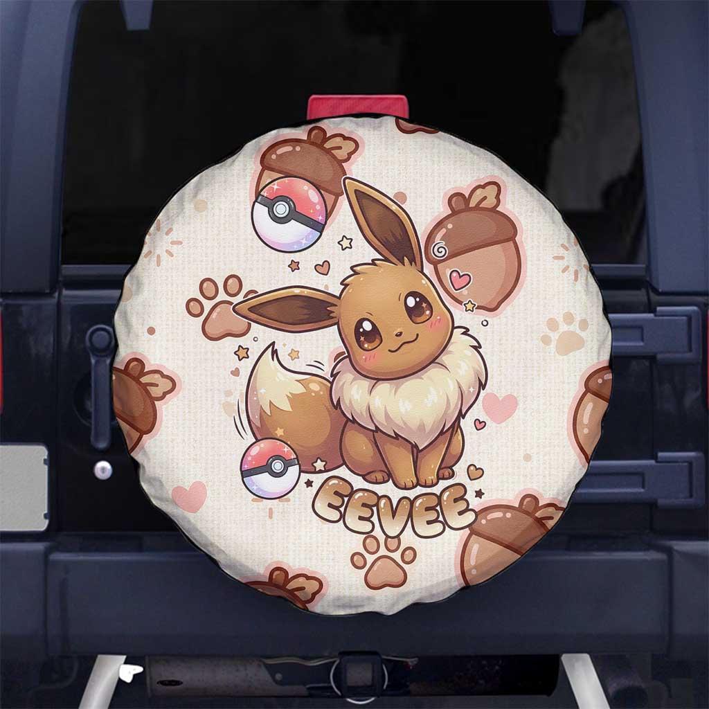 Eevee Spare Tire Cover Cozy Autumn Acorn Art