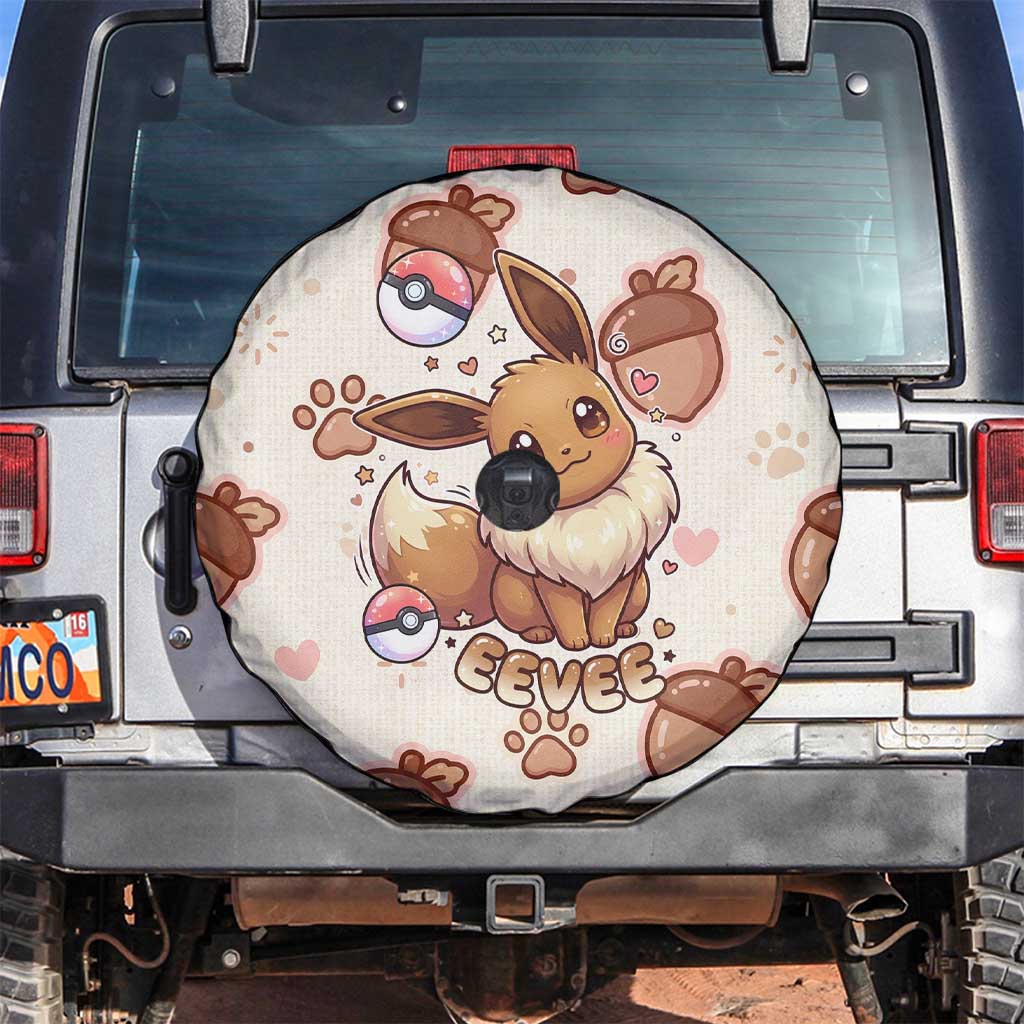 Eevee Spare Tire Cover Cozy Autumn Acorn Art