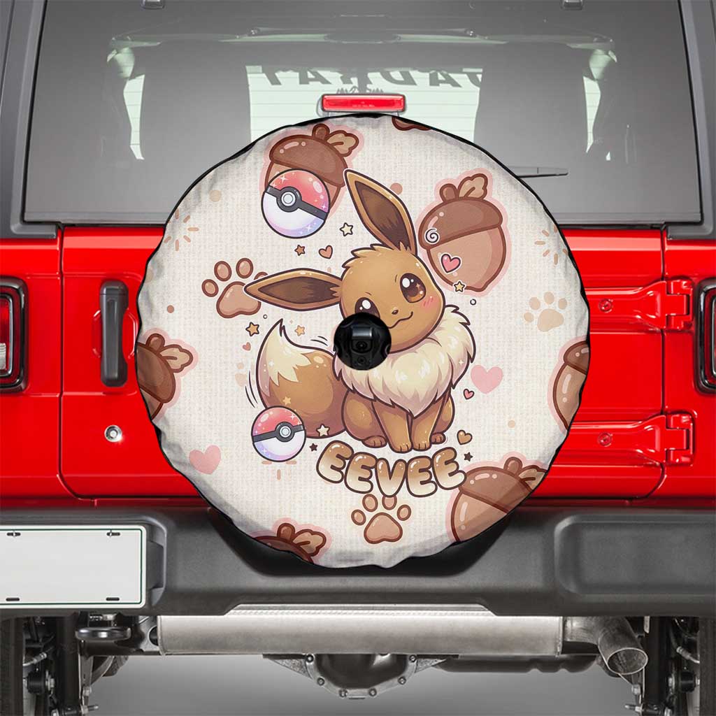 Eevee Spare Tire Cover Cozy Autumn Acorn Art