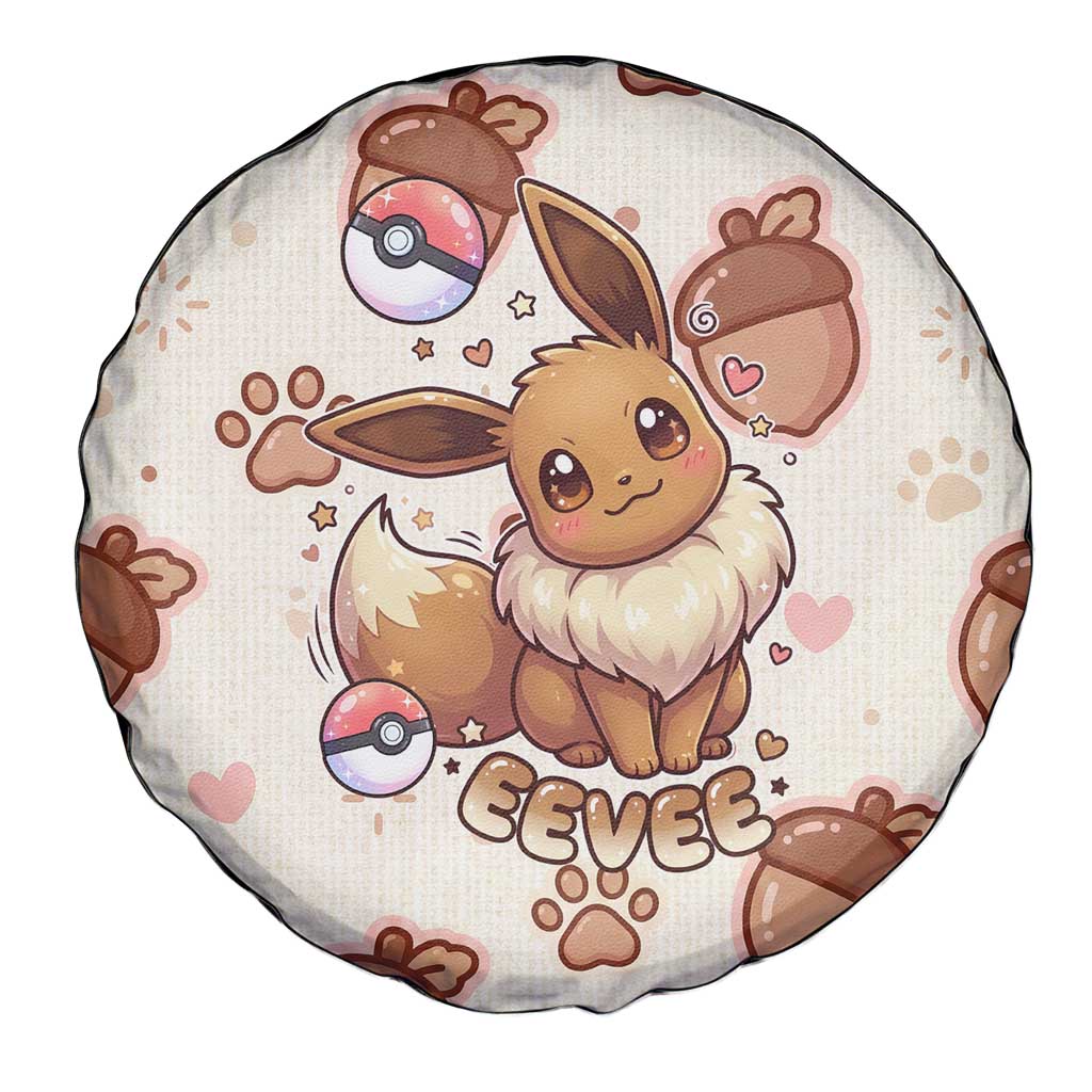 Eevee Spare Tire Cover Cozy Autumn Acorn Art