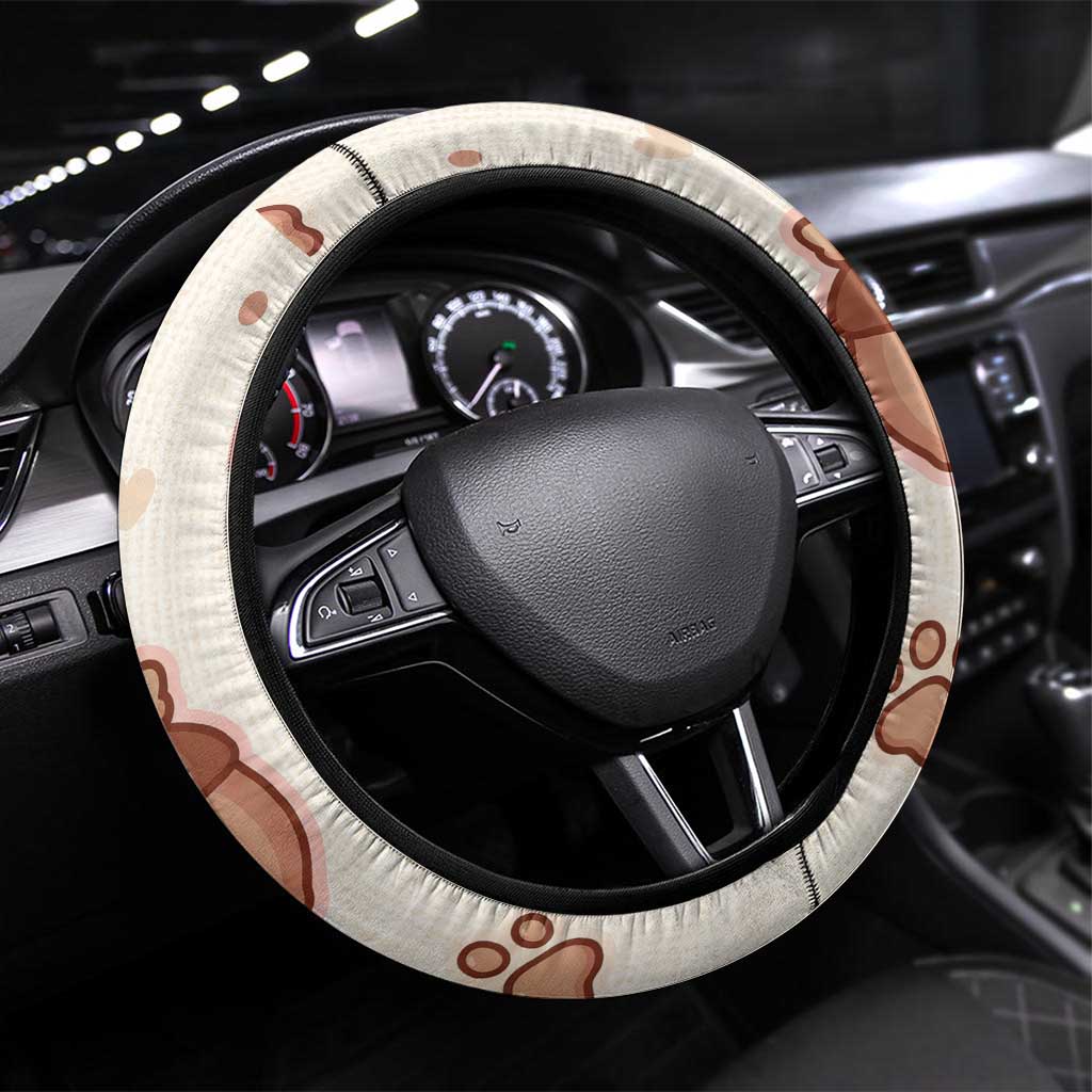 Eevee Steering Wheel Cover Cozy Autumn Acorn Art