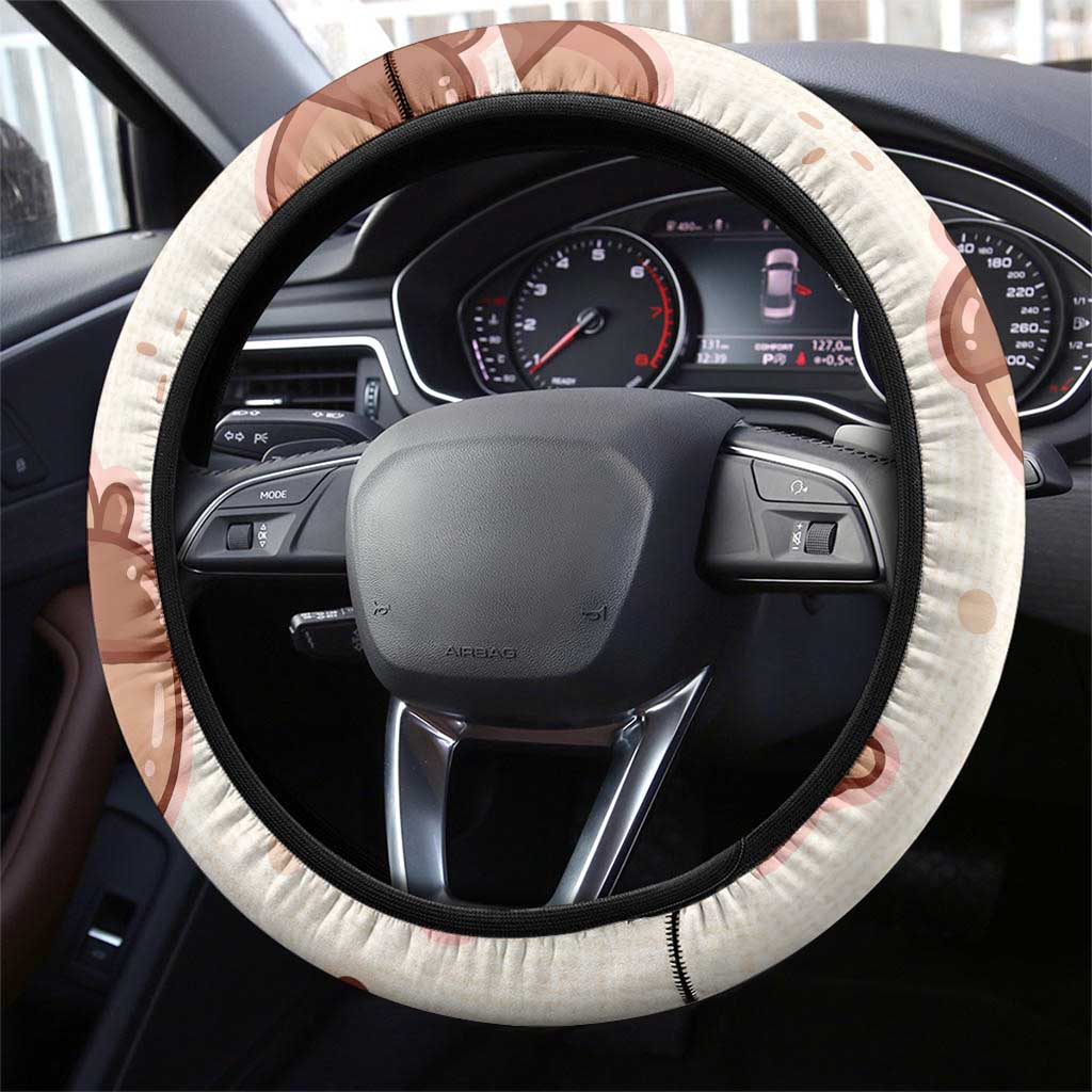 Eevee Steering Wheel Cover Cozy Autumn Acorn Art