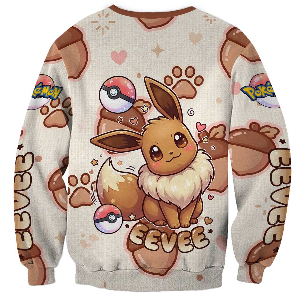 Eevee Sweatshirt Cozy Autumn Acorn Art