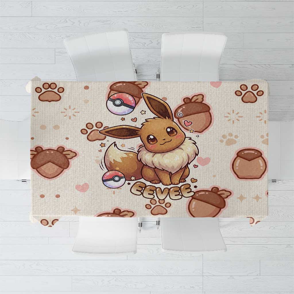 Eevee Tablecloth Cozy Autumn Acorn Art