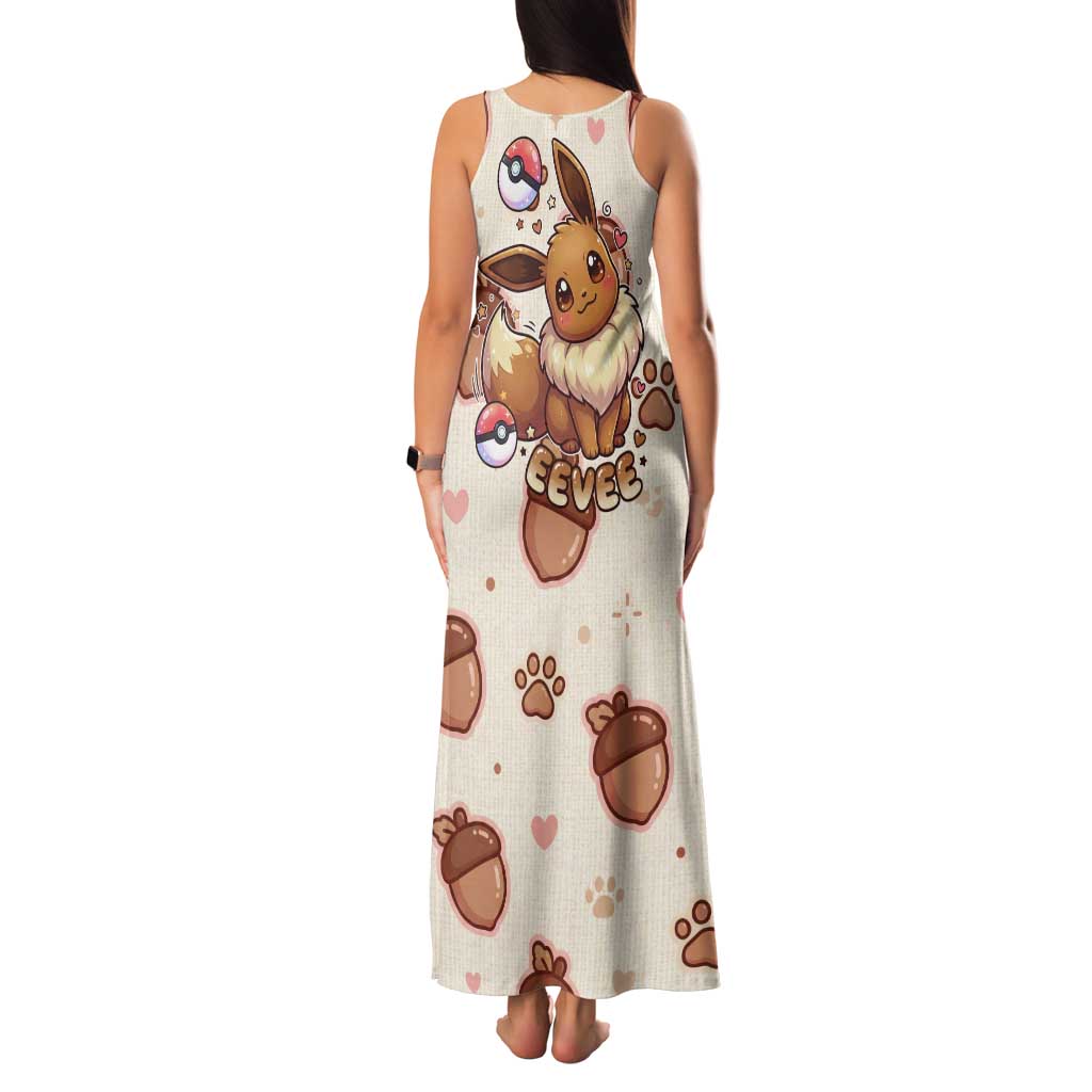 Eevee Tank Maxi Dress Cozy Autumn Acorn Art