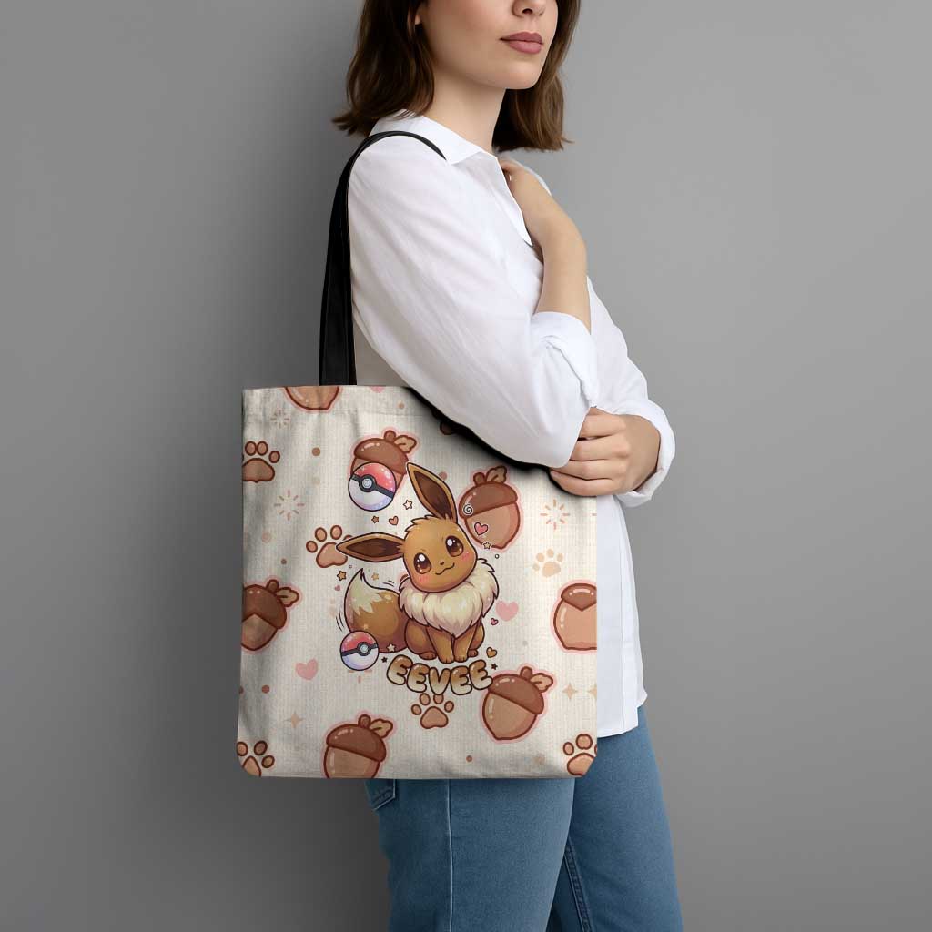 Eevee Tote Bag Cozy Autumn Acorn Art