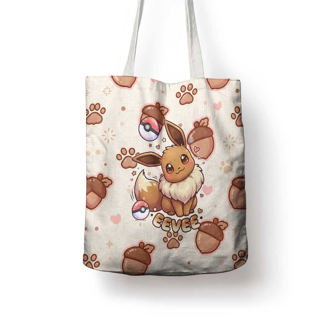 Eevee Tote Bag Cozy Autumn Acorn Art