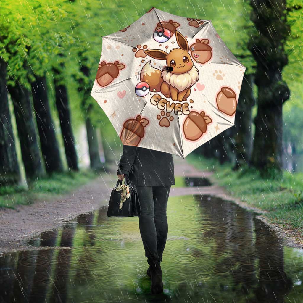 Eevee Umbrella Cozy Autumn Acorn Art