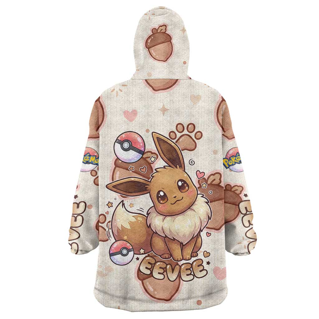 Eevee Wearable Blanket Hoodie Cozy Autumn Acorn Art