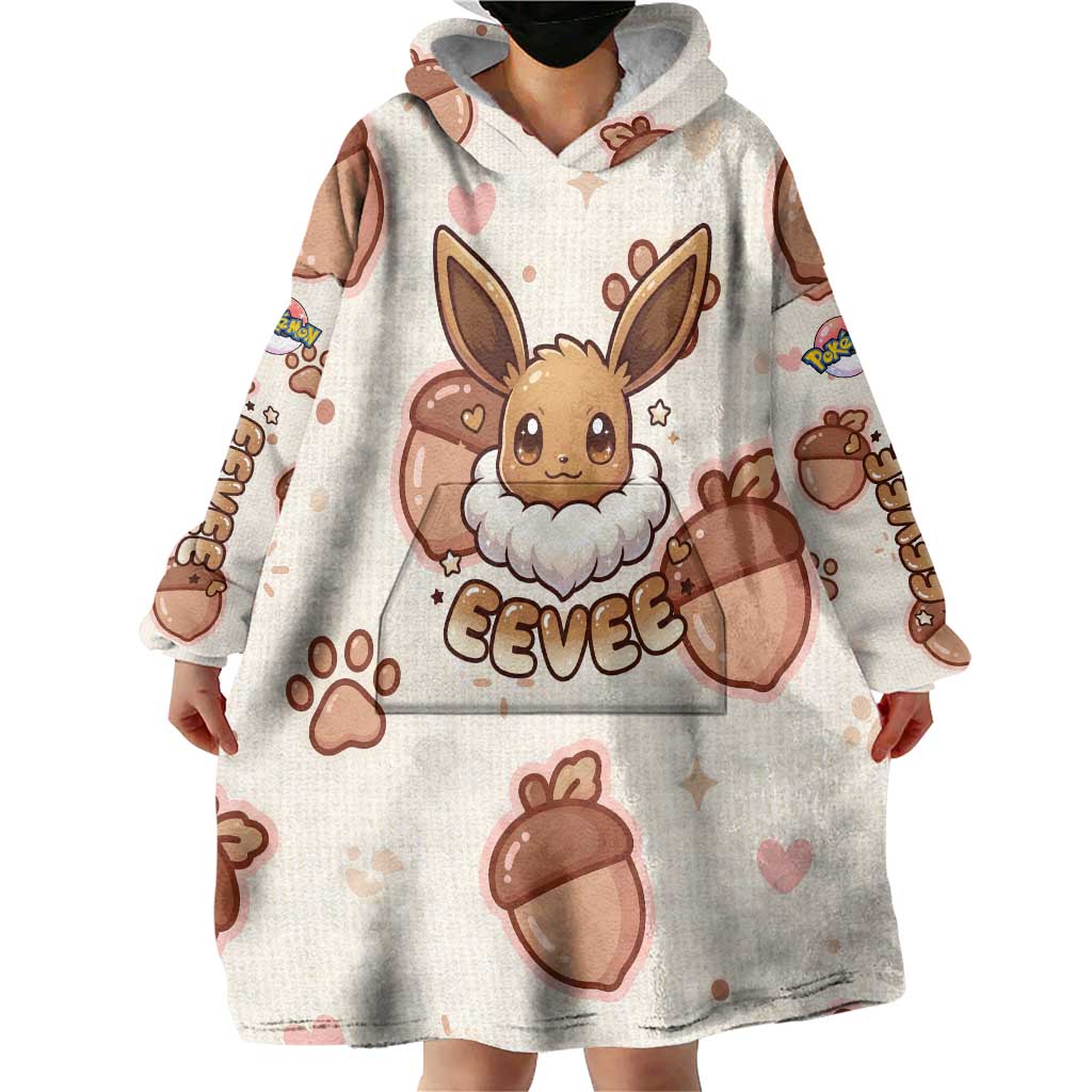 Eevee Wearable Blanket Hoodie Cozy Autumn Acorn Art