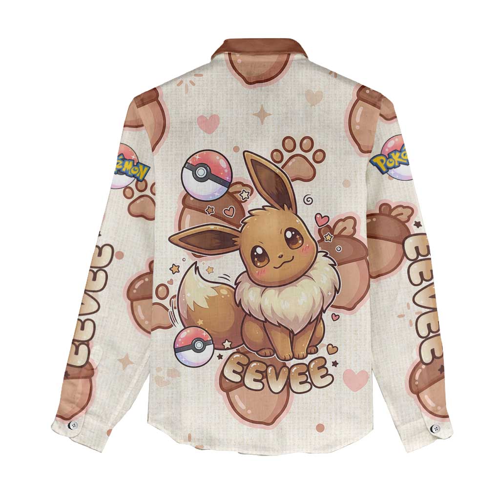 Eevee Women Casual Shirt Cozy Autumn Acorn Art