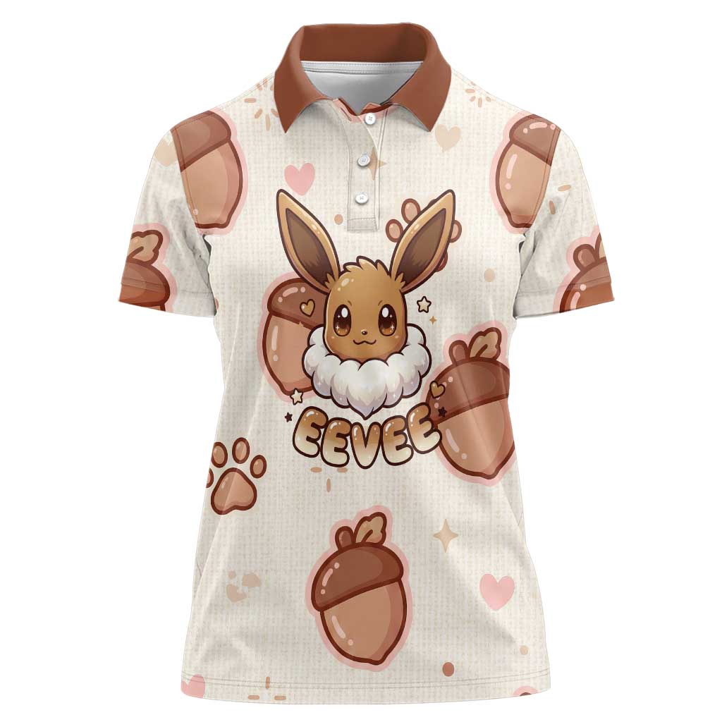 Eevee Women Polo Shirt Cozy Autumn Acorn Art