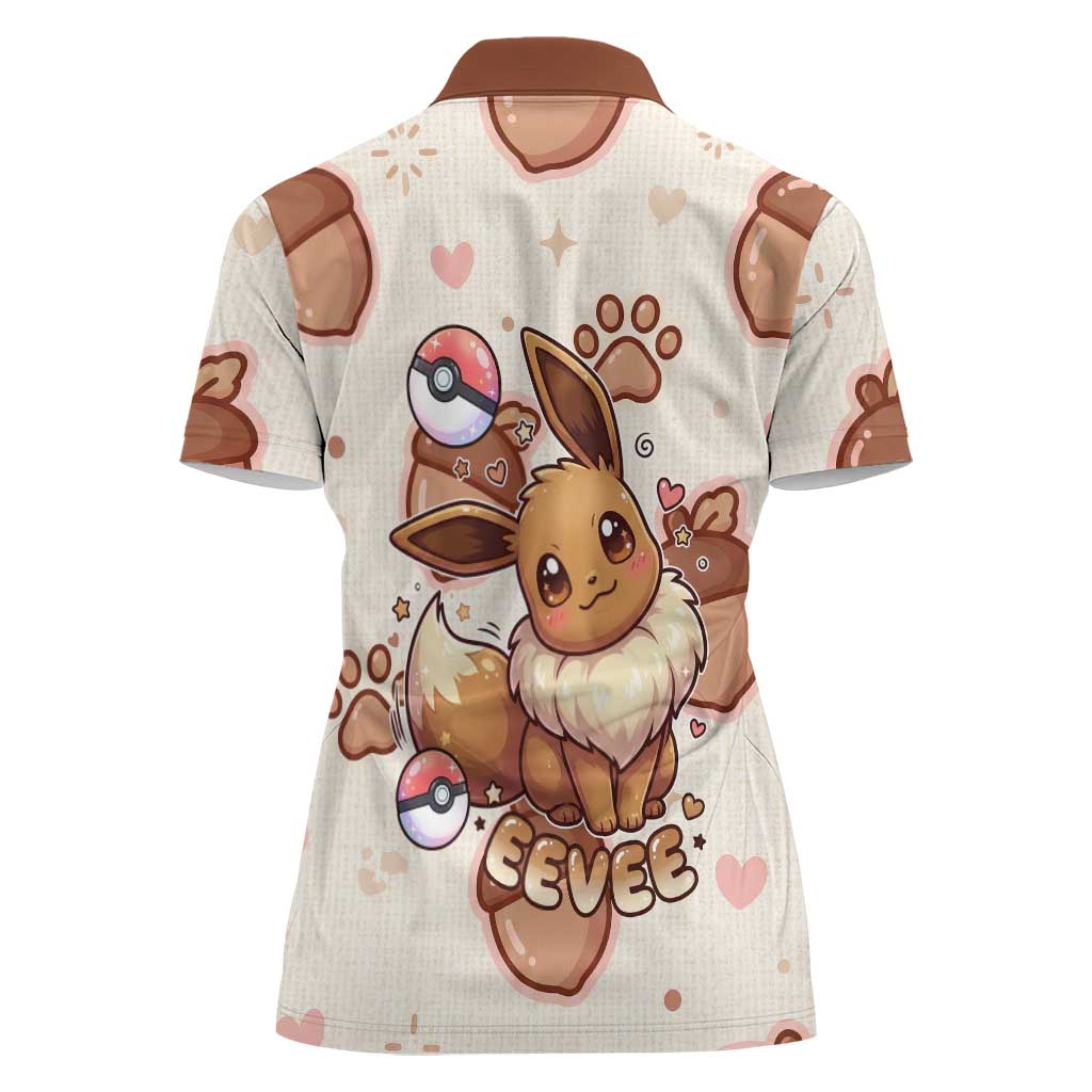 Eevee Women Polo Shirt Cozy Autumn Acorn Art