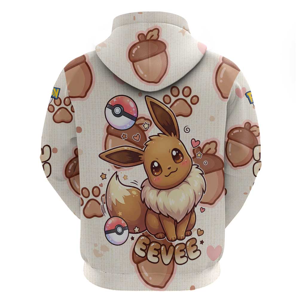 Eevee Zip Hoodie Cozy Autumn Acorn Art