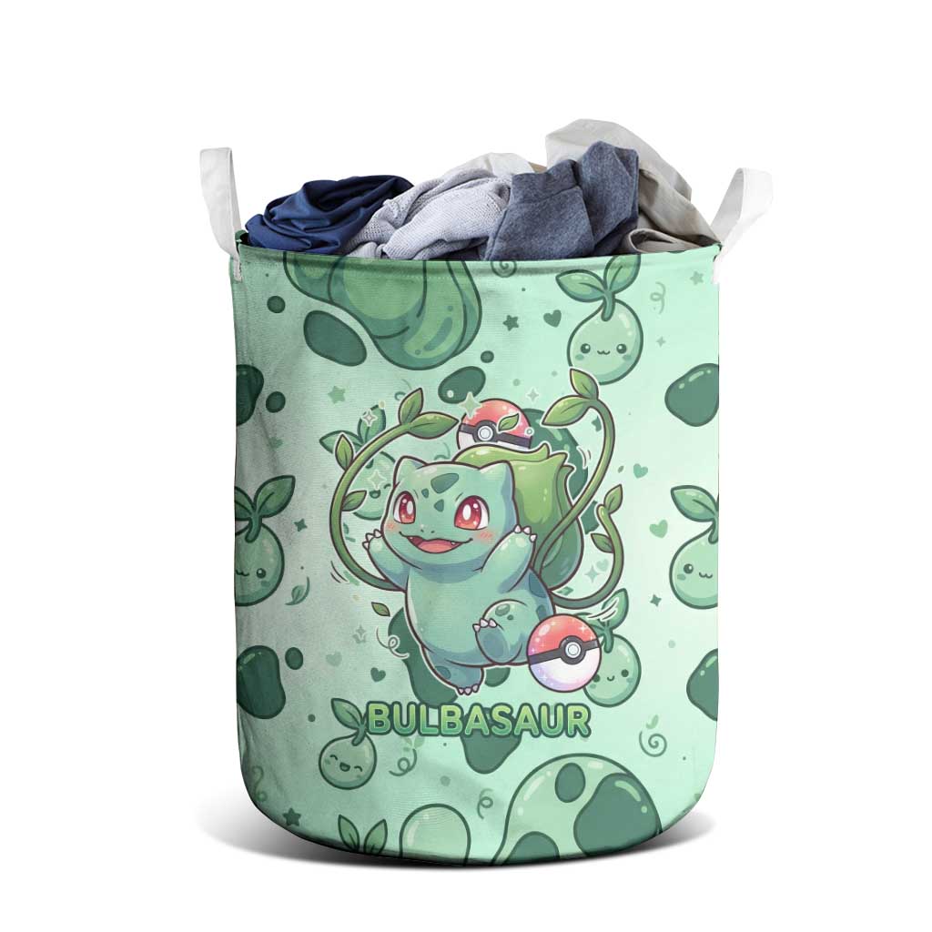 Bulbasaur Laundry Basket Playful Leafy Sprout Art