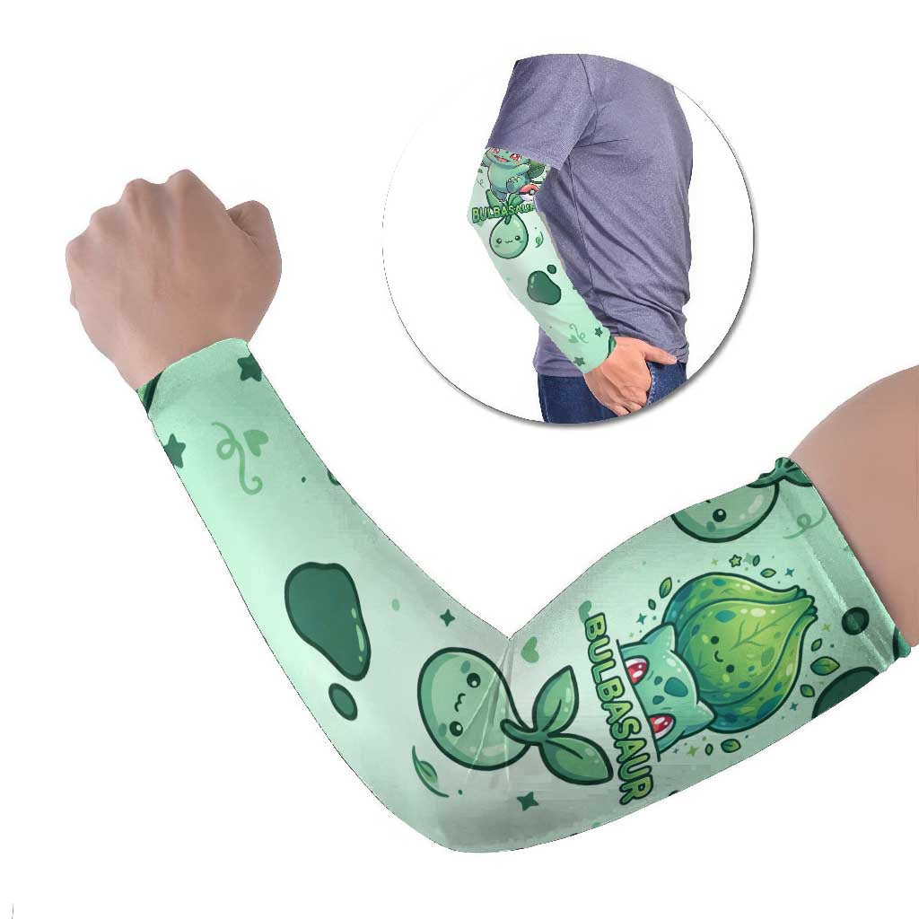 Bulbasaur Arm Sleeves Playful Leafy Sprout Art