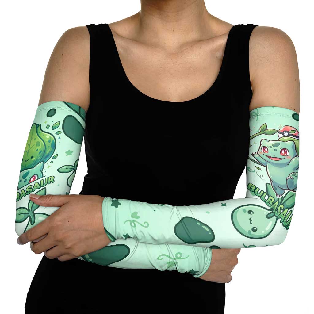 Bulbasaur Arm Sleeves Playful Leafy Sprout Art