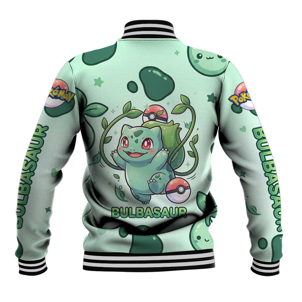 Bulbasaur Baseball Jacket Playful Leafy Sprout Art
