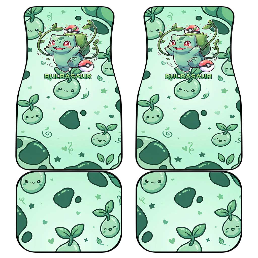 Bulbasaur Car Mats Playful Leafy Sprout Art