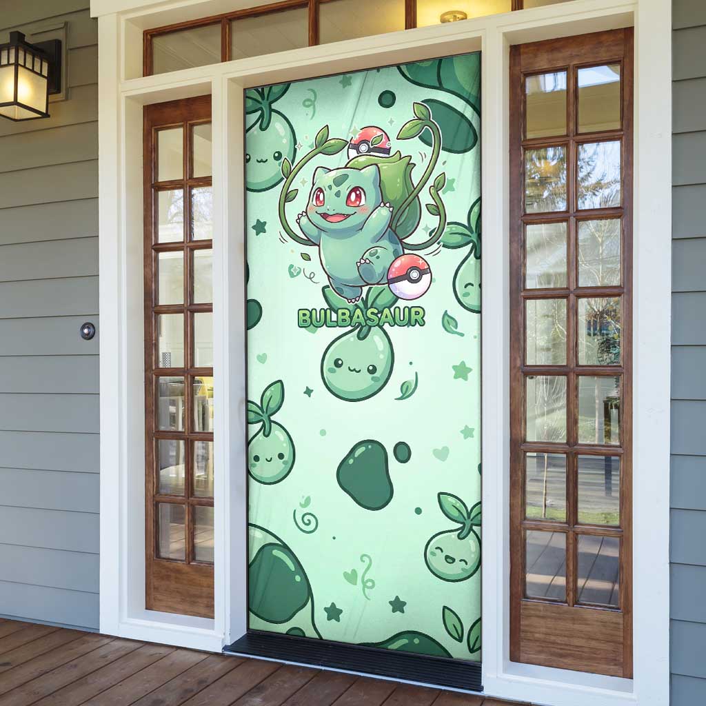 Bulbasaur Door Cover Playful Leafy Sprout Art