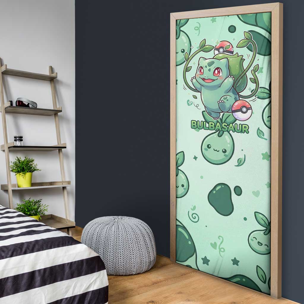 Bulbasaur Door Cover Playful Leafy Sprout Art