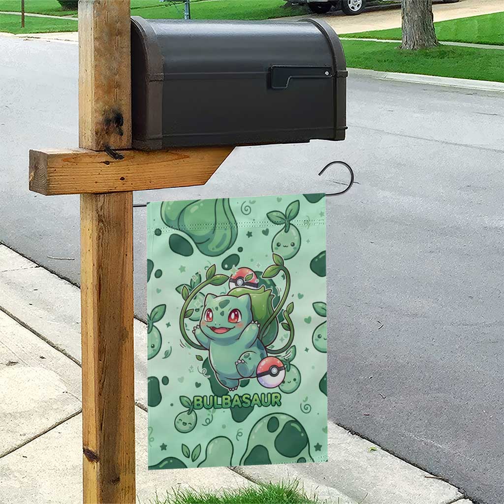 Bulbasaur Garden Flag Playful Leafy Sprout Art