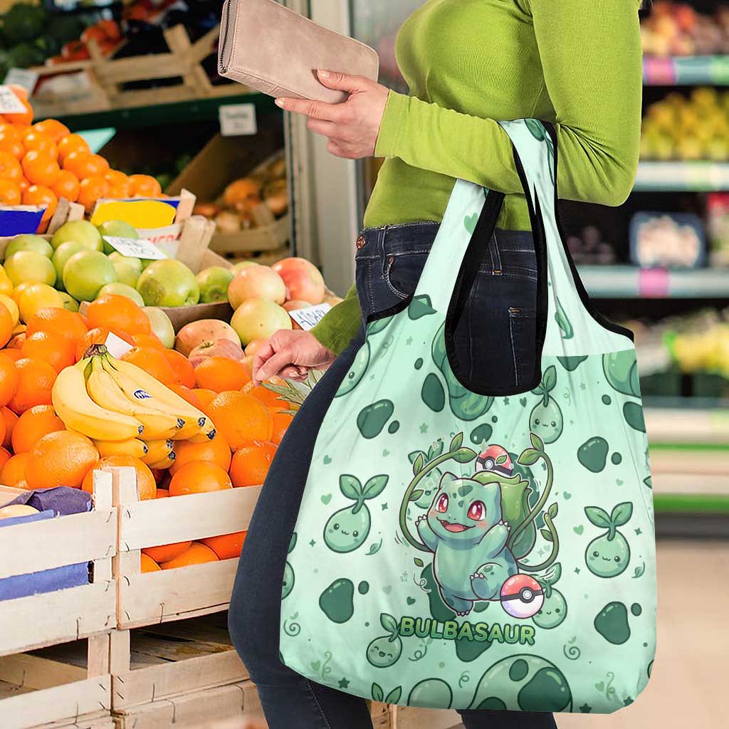 Bulbasaur Grocery Bag Playful Leafy Sprout Art