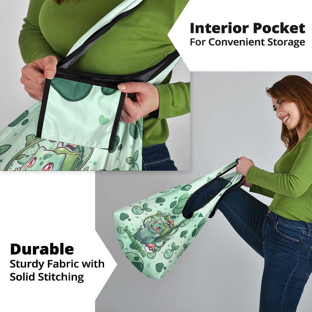Bulbasaur Grocery Bag Playful Leafy Sprout Art