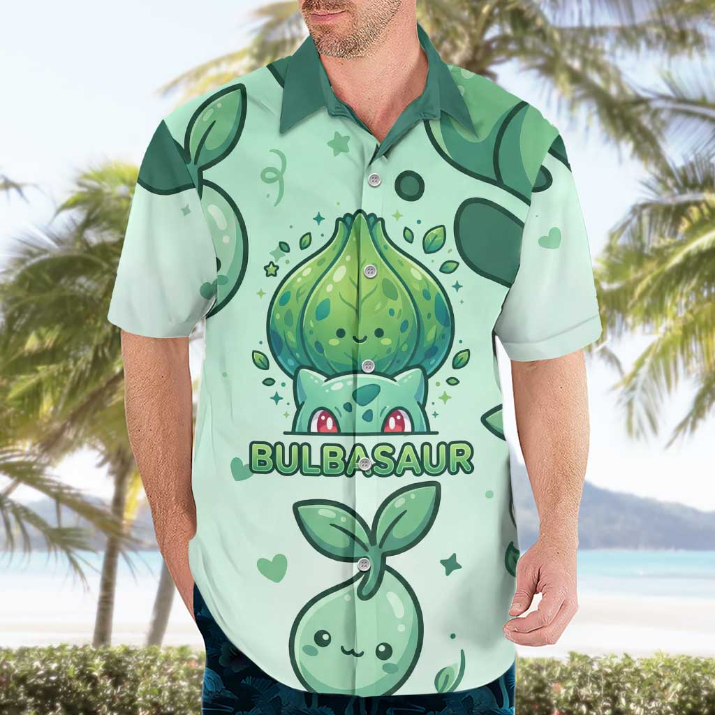 Bulbasaur Hawaiian Shirt Playful Leafy Sprout Art