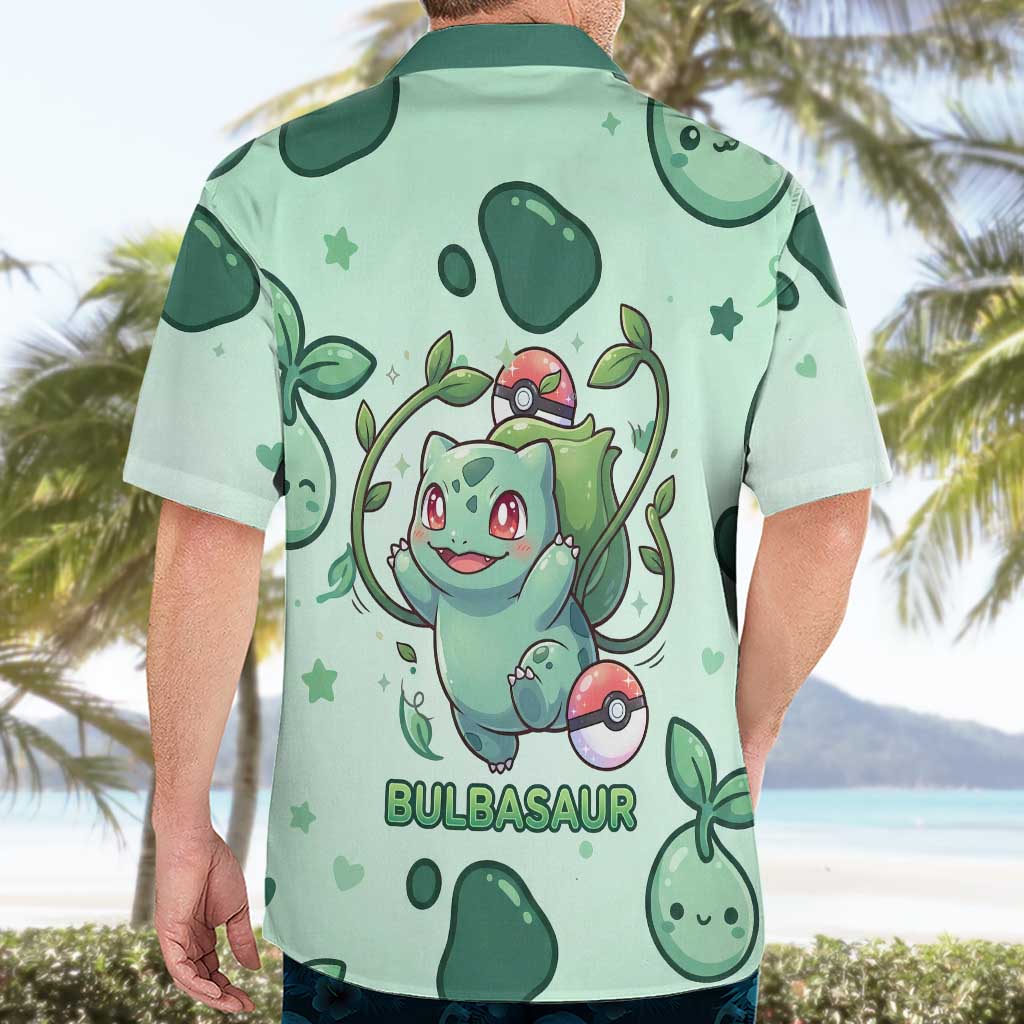Bulbasaur Hawaiian Shirt Playful Leafy Sprout Art