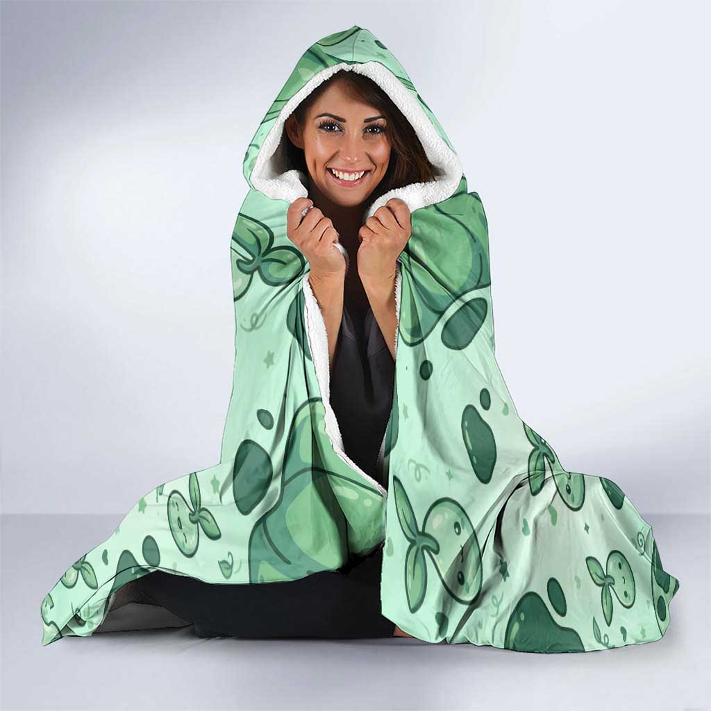 Bulbasaur Hooded Blanket Playful Leafy Sprout Art