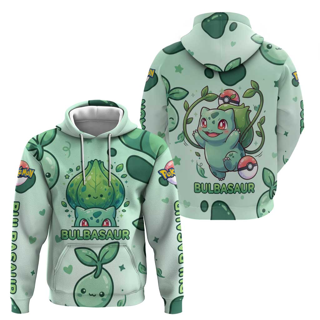 Bulbasaur Hoodie Playful Leafy Sprout Art