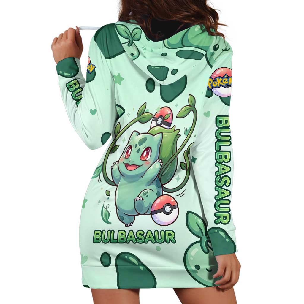 Bulbasaur Hoodie Dress Playful Leafy Sprout Art
