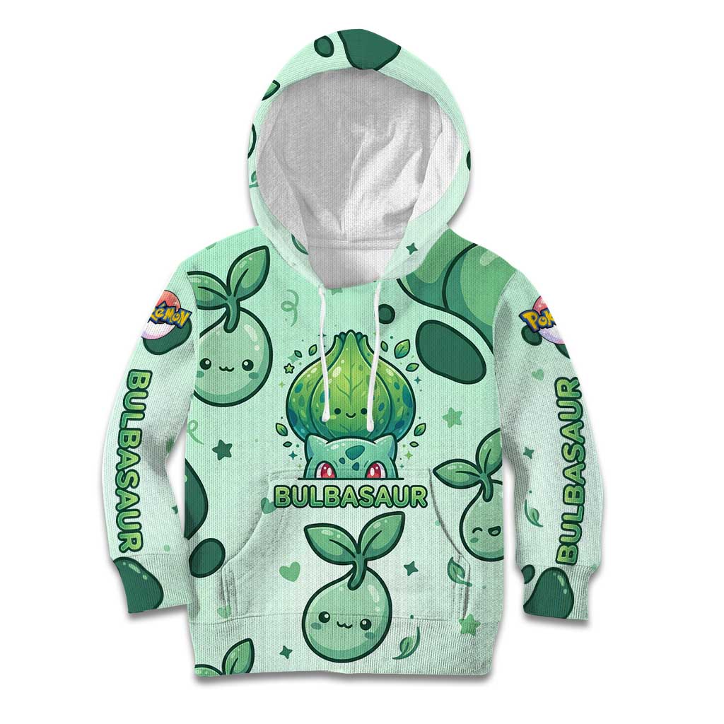 Bulbasaur Kid Hoodie Playful Leafy Sprout Art