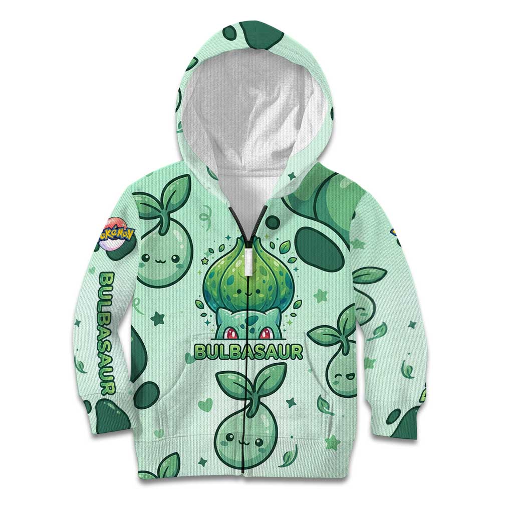 Bulbasaur Kid Hoodie Playful Leafy Sprout Art