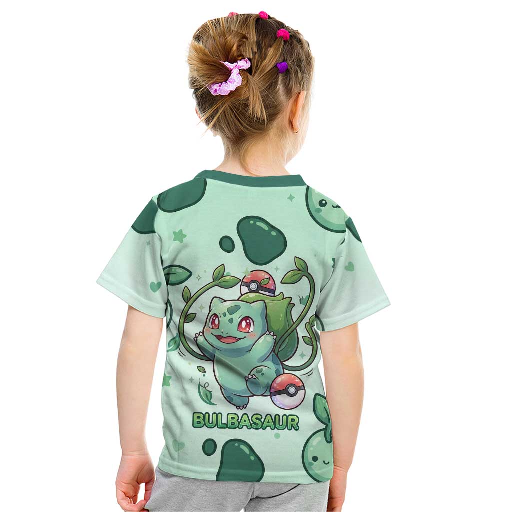 Bulbasaur Kid T Shirt Playful Leafy Sprout Art