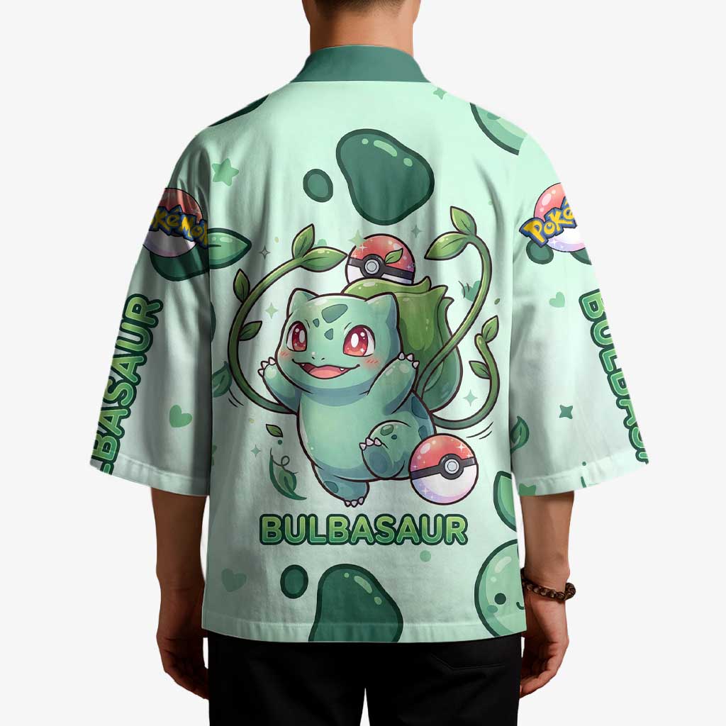 Bulbasaur Kimono Playful Leafy Sprout Art
