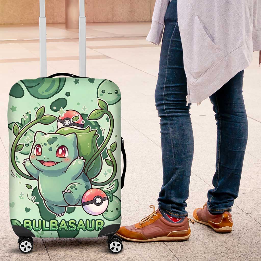 Bulbasaur Luggage Cover Playful Leafy Sprout Art