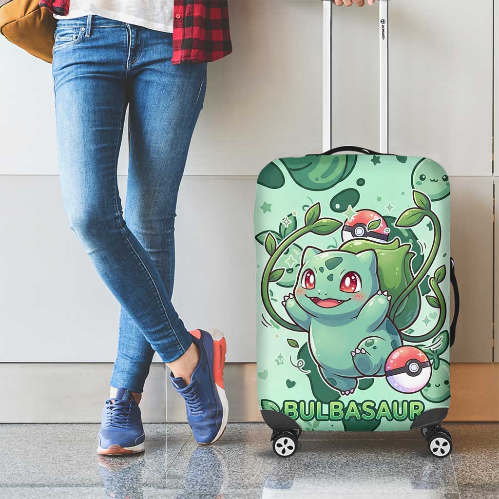 Bulbasaur Luggage Cover Playful Leafy Sprout Art